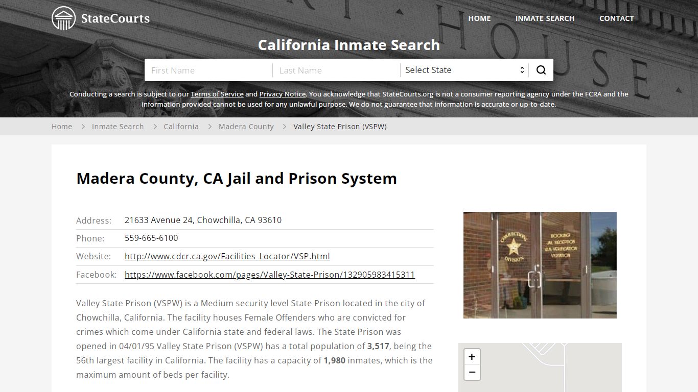 Valley State Prison (VSPW) Inmate Records Search ...